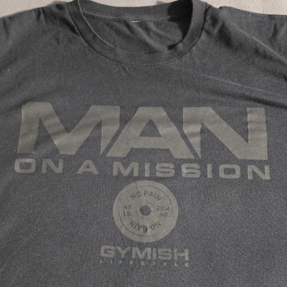 'Man On A Mission' Black Graphic T-Shirt